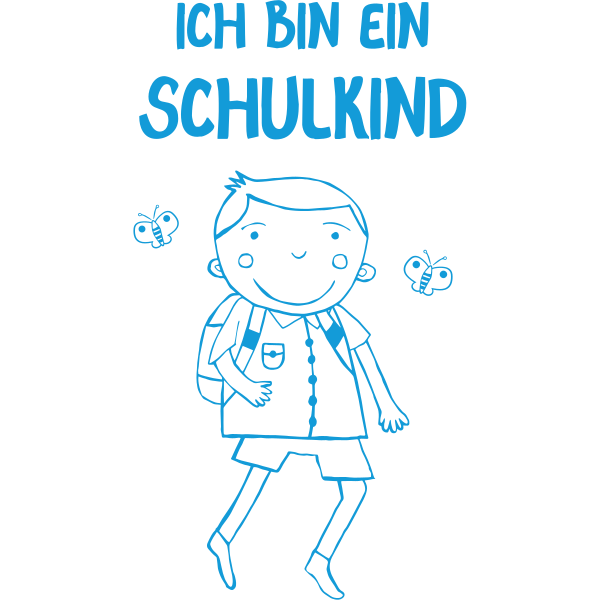 Ich bin ein Schulkind Junge