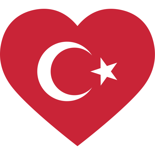 Turkey Heart Flag