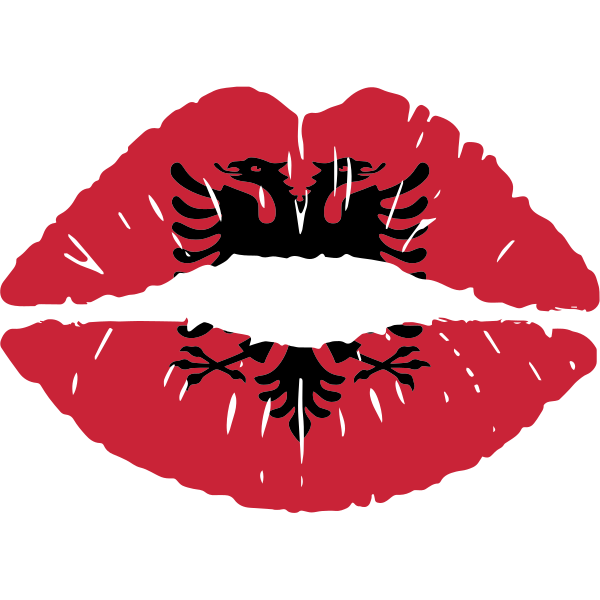 Albanian Kiss Flag