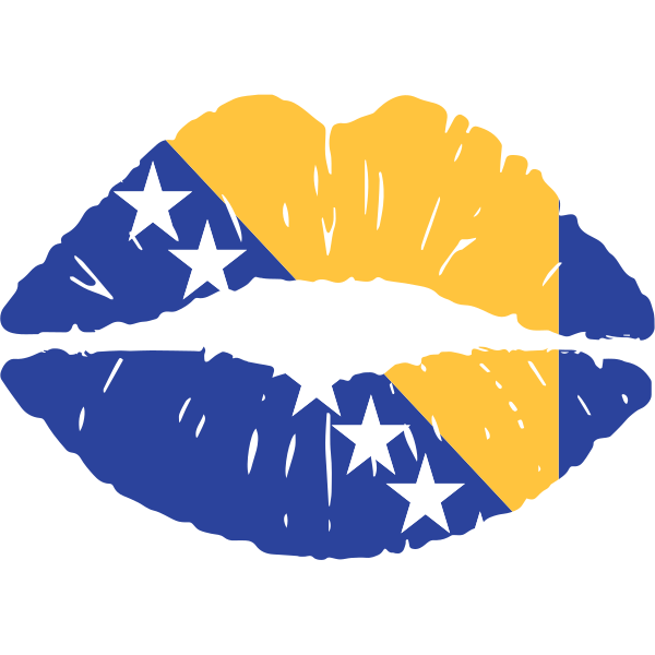 Bosnia-Herzigowina Kiss Flag