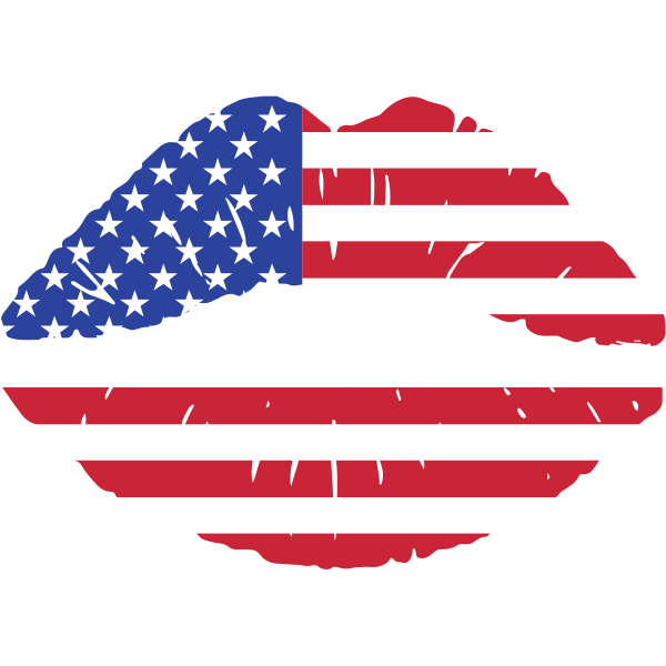 American Kiss Flag