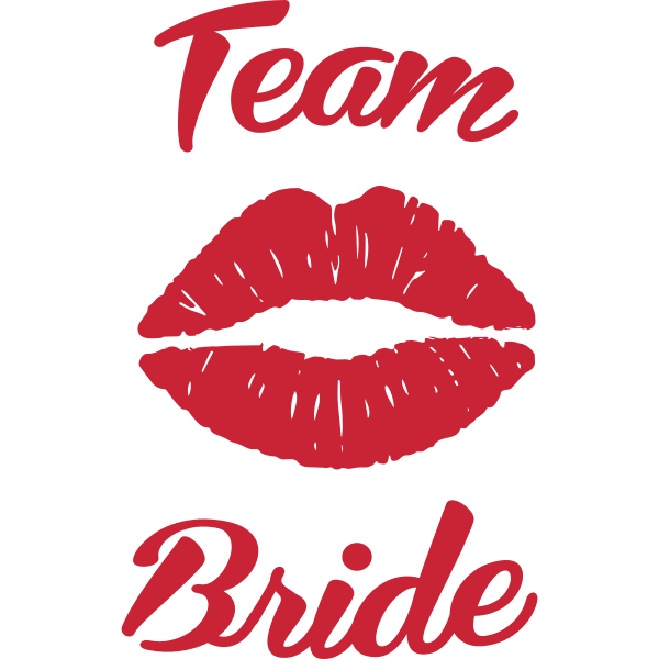 Team Bride Kiss Lips