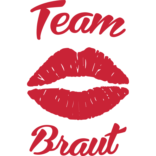 Team Braut Kuss Lippen