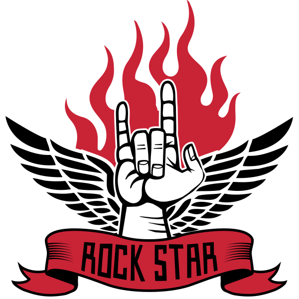 Rock Star Hand Flame