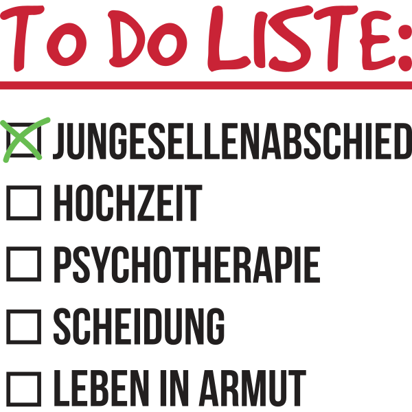 To Do Liste zur Hochzeit