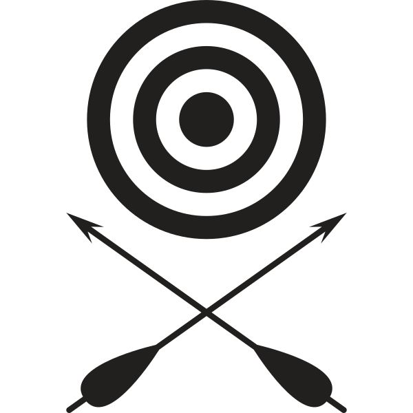 Archery Target And Crossed Arrows