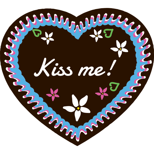 Kiss Me Gingerbread Heart