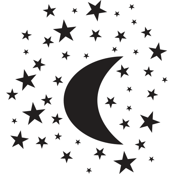 Half Moon With Stars