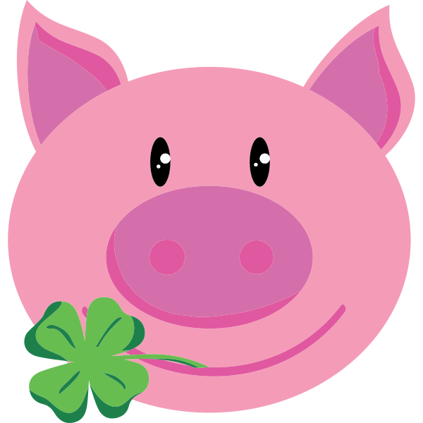 Lucky Pig With Clover