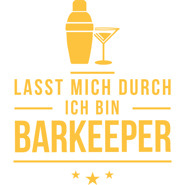 Lasst mich durch ich bin Barkeeper