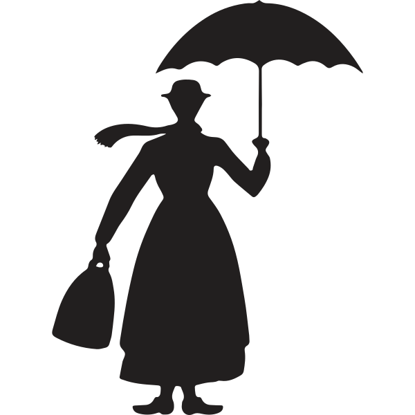 Mary Poppins Silhouette