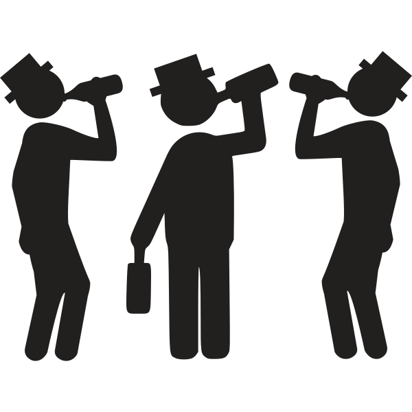 Drinking Group Silhouette