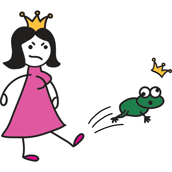 Princess Kicks Off Frog