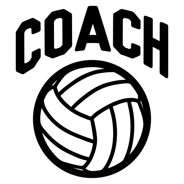 Volleyball Coach Logo