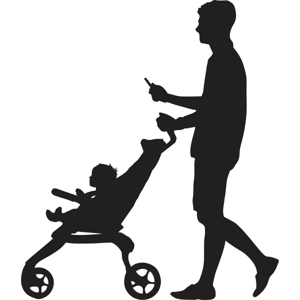 The Walking Dad Silhouette