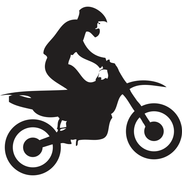 Motocross Driver Silhouette