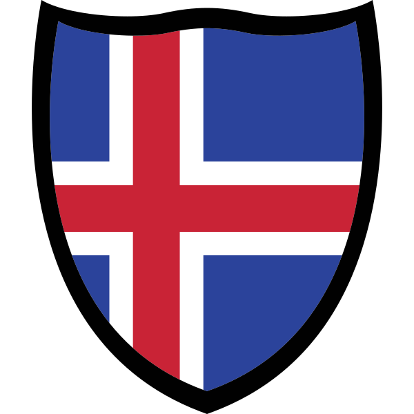 Iceland Flag Shield