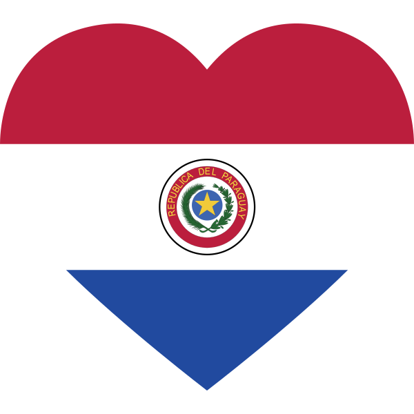 Paraguay Heart Flag