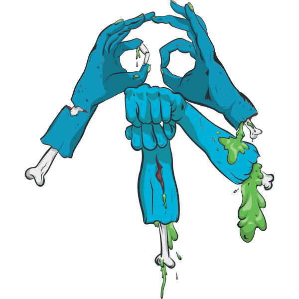 Zombie Hands Skull