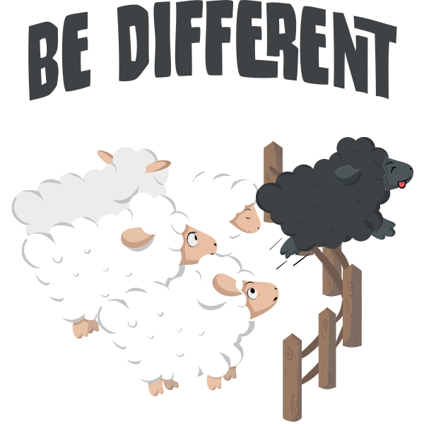 Be Different Black Sheep