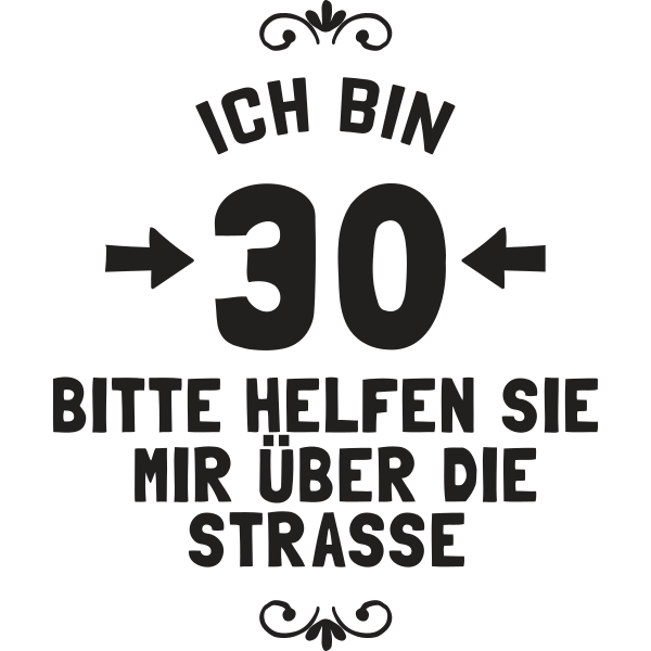 Ich bin 30 Bitte helfen sie mir über die Strasse