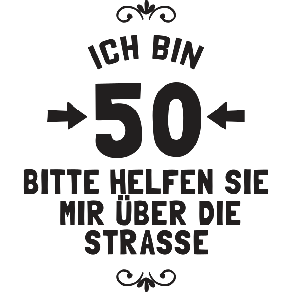 Ich bin 50 Bitte helfen sie mir über die Strasse