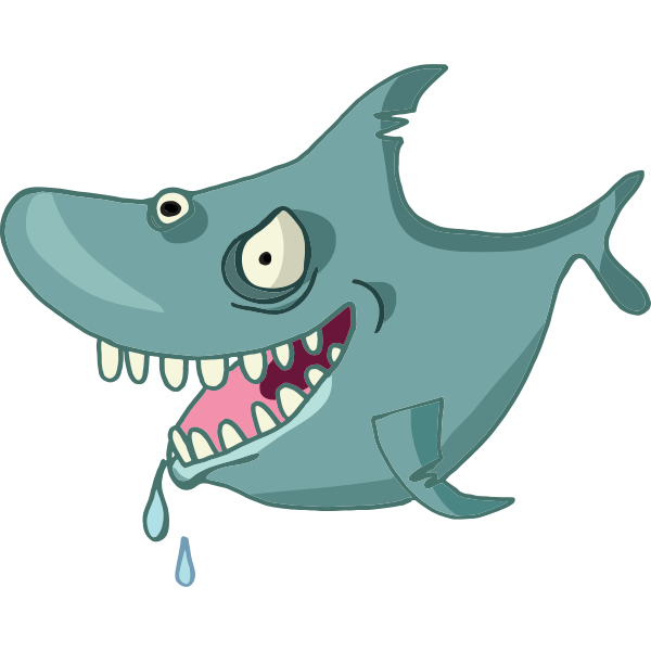 Funny Hungry Shark