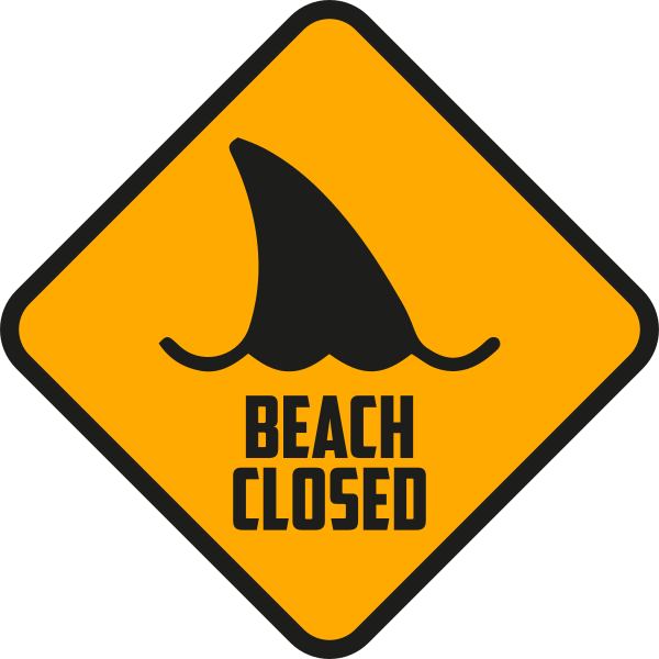 Beach Closed Warning