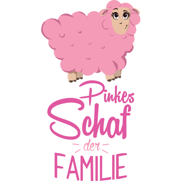 Pinkes Schaf der Familie