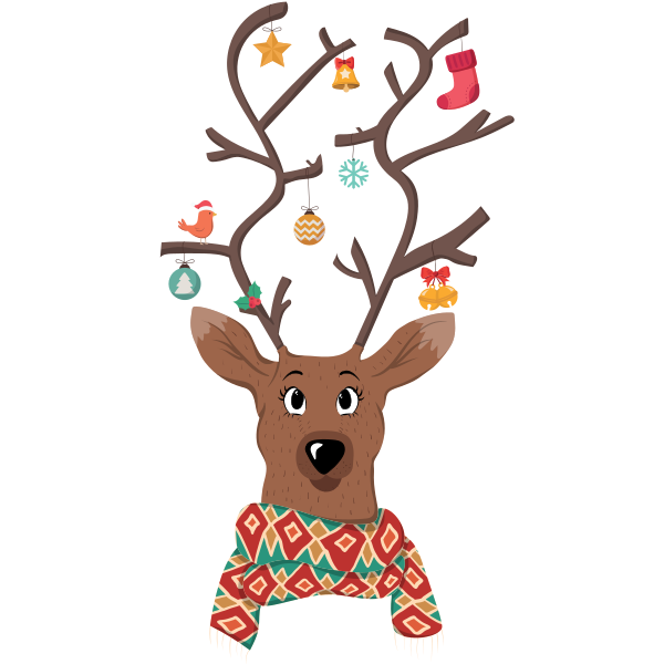 Christmas Decorated Reindeer