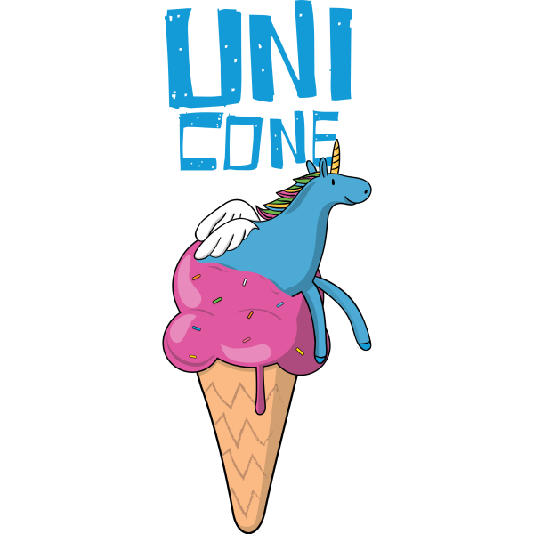 Unicorn Ice Cream Cone