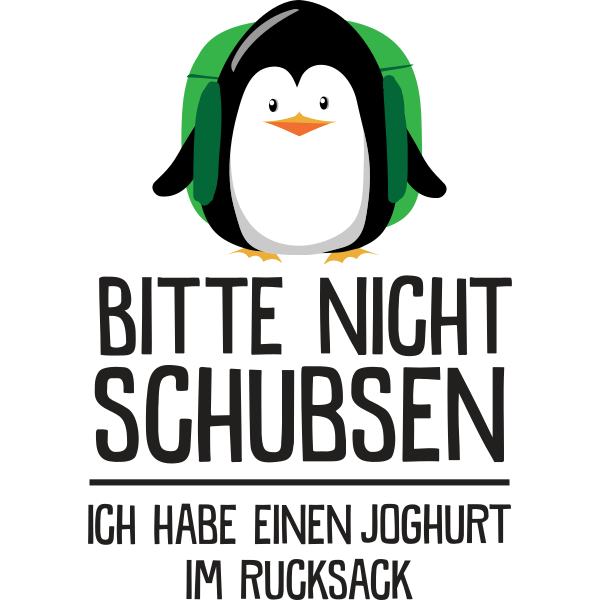 Bitte nicht schubsen, ich habe einen Joghurt im Rucksack