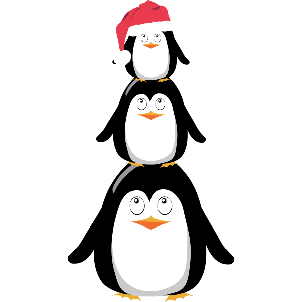 Christmas Penguin Family