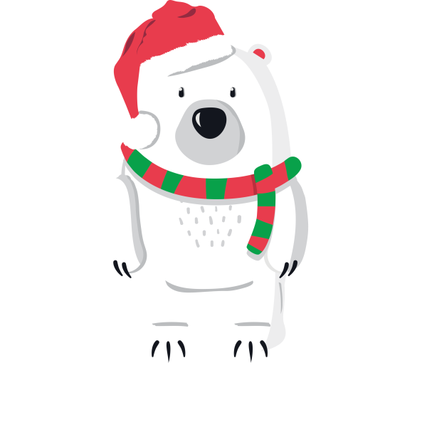 Merry Christmas Ice Bear