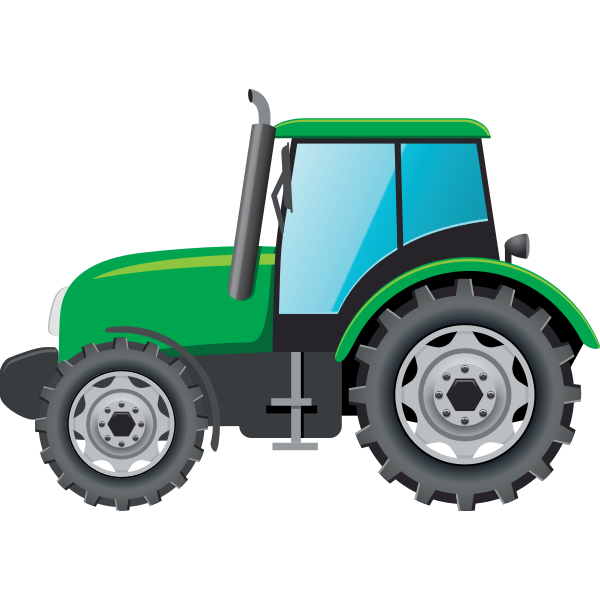 Green Tractor Illu