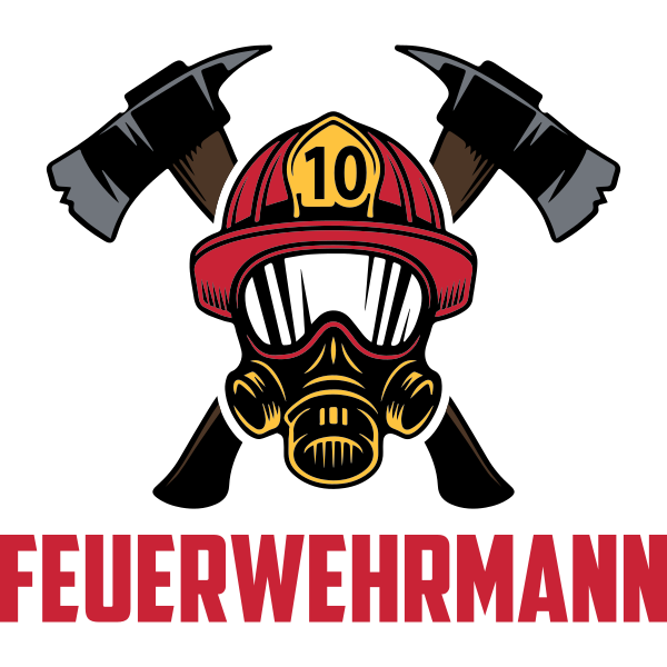 Feuerwehrmann Helm und Äxte