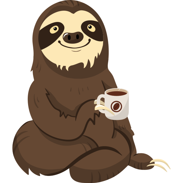 Sloth With Coffee