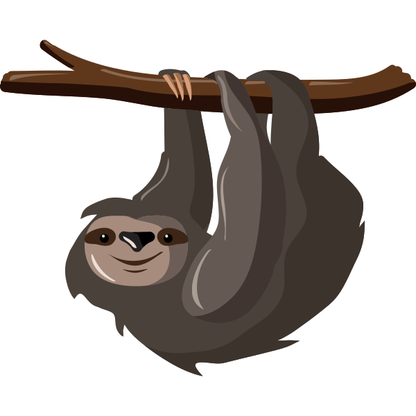 Sloth Chilling Illustration