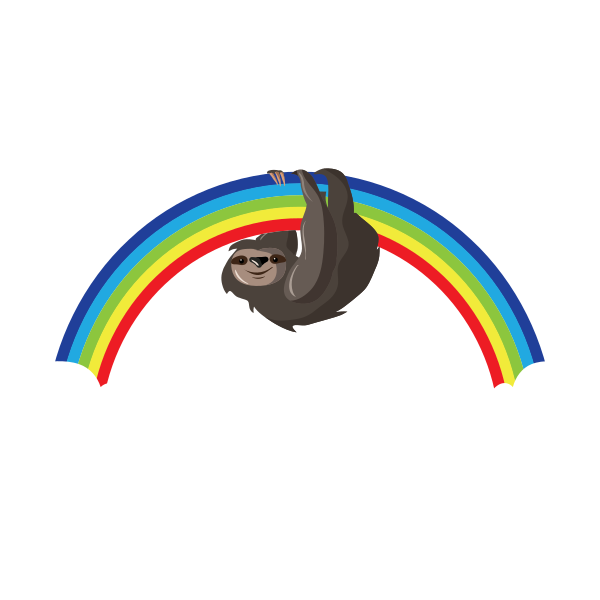 Sloth On Rainbow