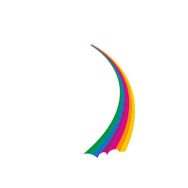 White Unicorn Rainbow