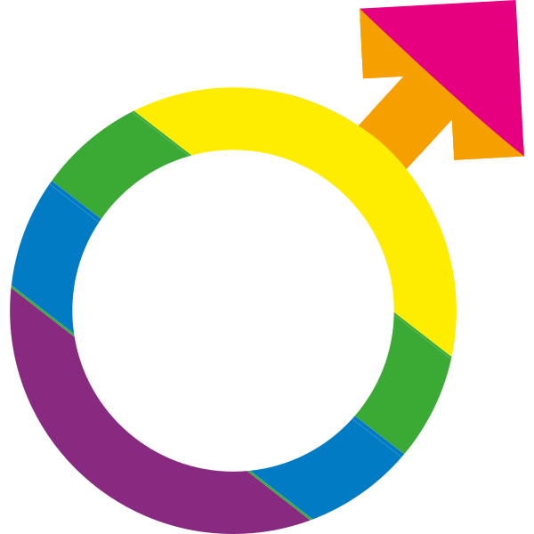 Man Symbol Rainbow