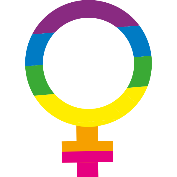 Woman Symbol Rainbow