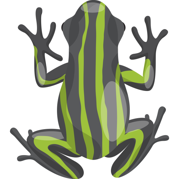 Green Black Frog