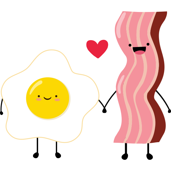 Egg And Bacon In Love