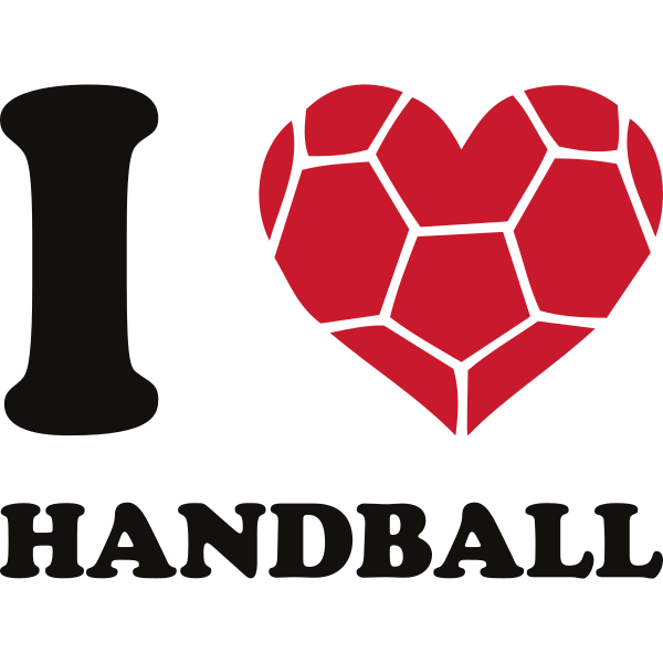 I Love Handball Heart