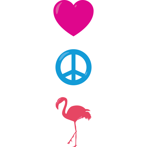 Love Peace Flamingo