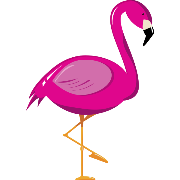 Flamingo Illustration Standing