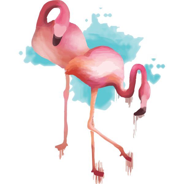 Flamingo Watercolor