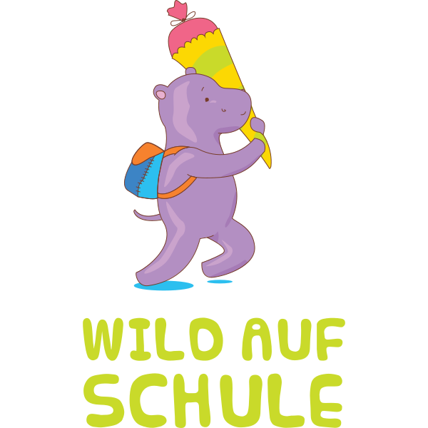 Wild auf Schule Nilpferd