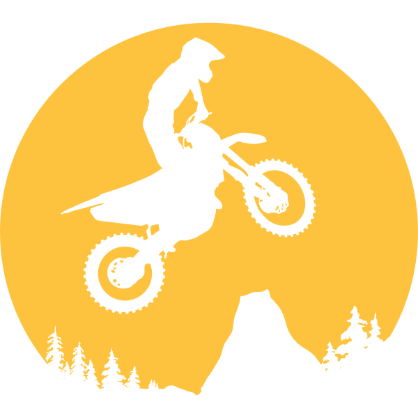 Man On A Motorcycle In The Moonlight